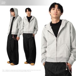 【CLIN】J001 「全店現貨」實拍! Clean fit 短寬版型 素面 BOXY FIT 400g重磅 連帽外套