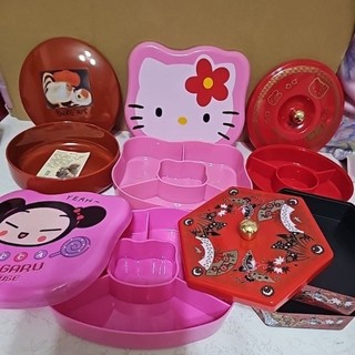 Hello Kitty 雞 PUCCA 糖果盒 雙層糖果盒