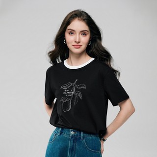 GIORDANO 女裝Sorona彈力撞色領口短袖上衣 05396222