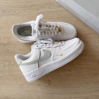 S.G NIKE AIR FORCE 1 小金勾 金扣 刺繡 女鞋 白綠 CZ0270-106-103-102 白粉白黑