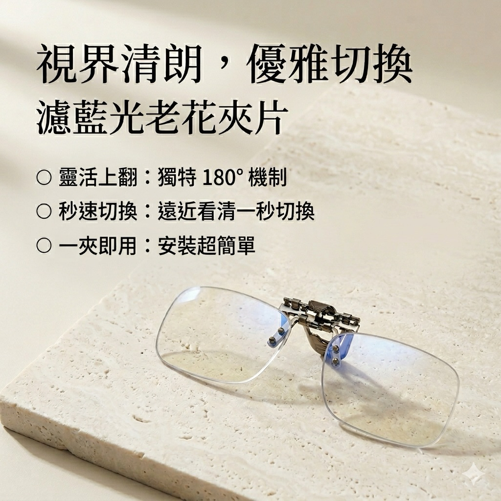 維新光學 A41 濾藍光老花夾片 老花眼鏡上翻便攜老花眼鏡夾片放大鏡鏡老花眼鏡