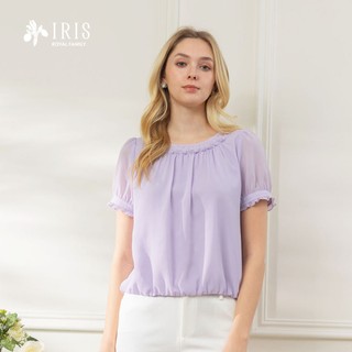 IRIS 艾莉詩 柔雅雪紡鑽珠上衣-紫色 62114