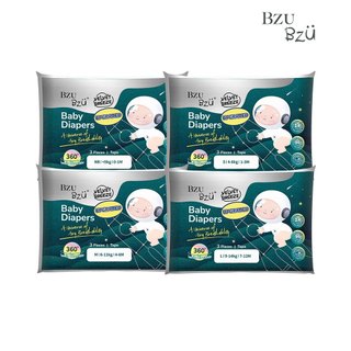 BZU BZU絲柔乾爽紙尿褲/尿布 試用包/旅行裝(黏貼型 3片/包）(NB/S/M/L)