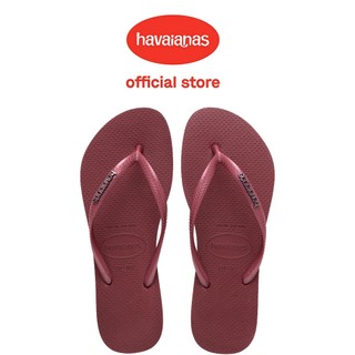 Havaianas哈瓦仕 拖鞋 金屬logo 酒紅色 Slim Logo Metallic 4119875-9339W