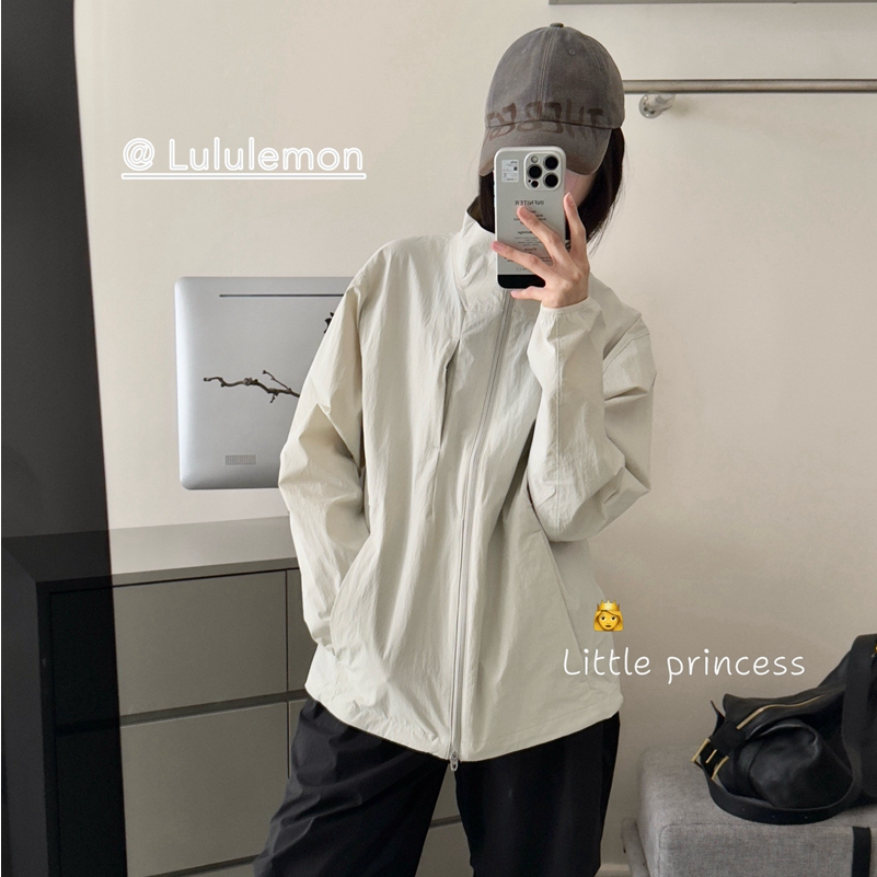 Little princess-🇰🇷代購🔥 lululemon 露露 薄款 防曬衣 立領夾克 可調節抽繩 防風版 夾克