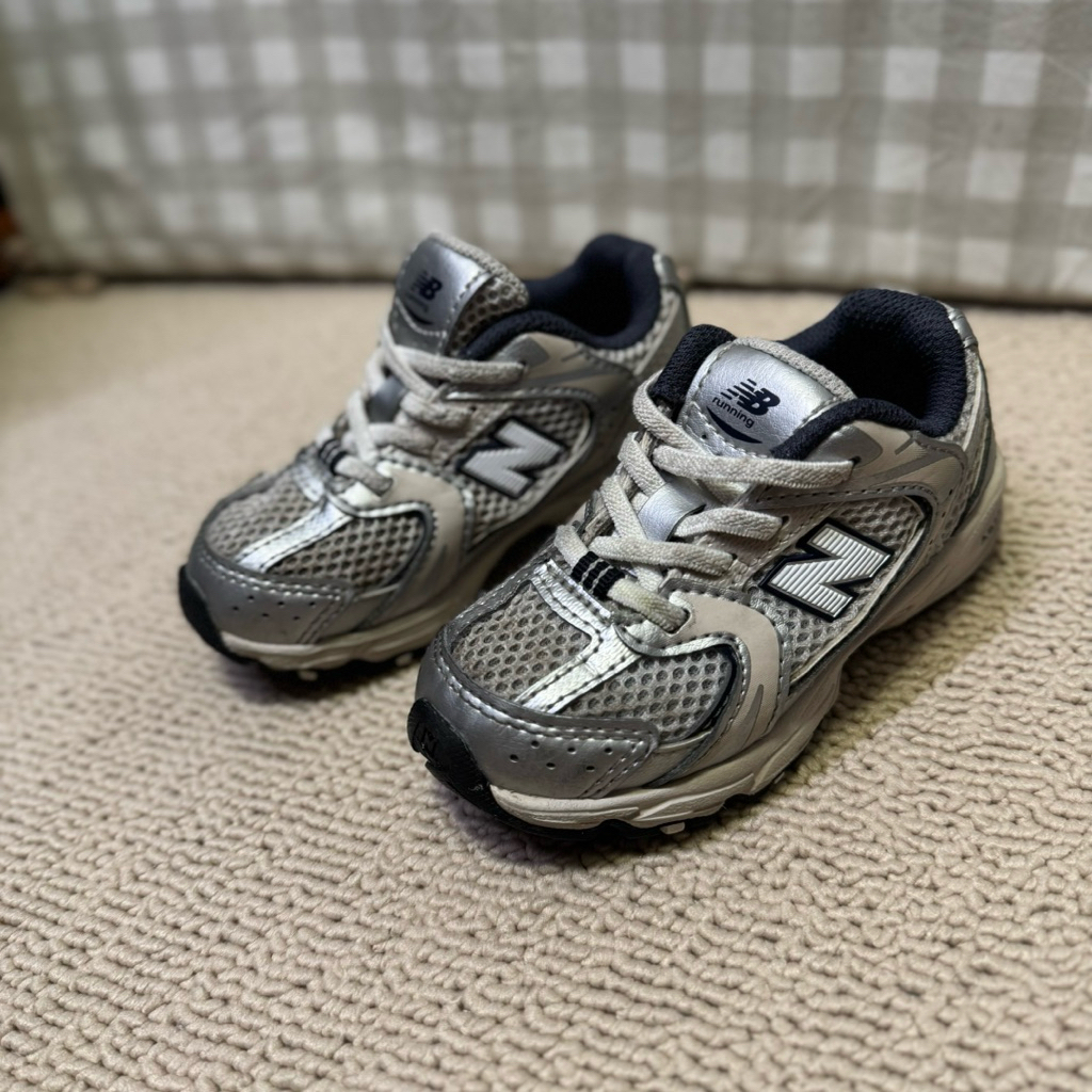 韓國購入正品13.5cm/new balance 530童鞋復古老爹鞋-銀色九成新