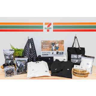 7-11xBEAMS BEAMS DESIGN OPEN飛翔紀念版托特袋-黑色、背心袋、襪子
