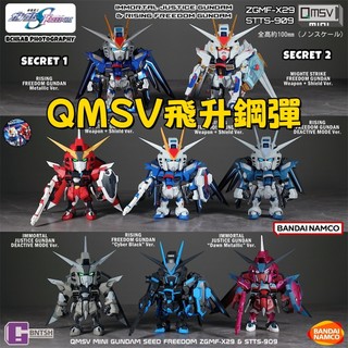 萬代QMSV飛升鋼彈盲抽🔥高達Seed劇場版 自由與正義高達鋼彈 盲盒盲抽潮玩模型 車載擺件 桌面潮玩擺件 男生生日禮物