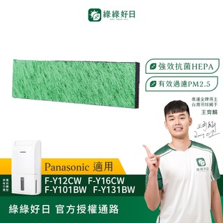 綠綠好日 適用 Panasonic國際牌 F-Y12 F-Y16 F-Y101 F-Y131 HEPA抗菌濾網 濾芯