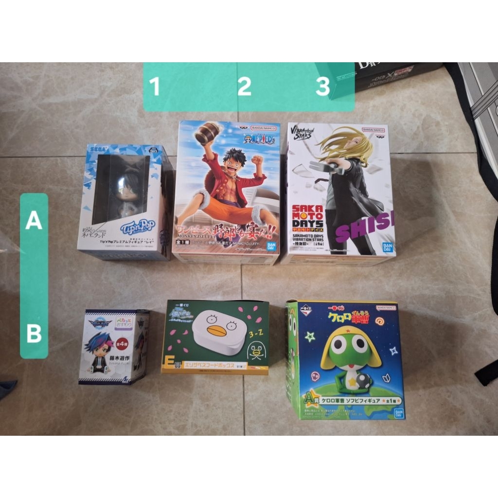 日版 正版 遊戲王 約定的夢幻島 阪本日常 航海王 銀魂 便當盒 keroro 軍曹 神神廻 藤木優作 公仔 景品 雷