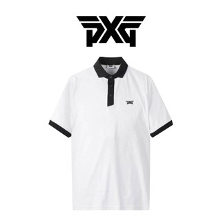 【PXG】JACQUARD COLLAR 男士 高爾夫POLO衫 白(PKMPM2217)