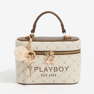 PLAYBOY 包包 附保固【永和實體店面】小箱包 Bunny Lattice系列 咖啡 561-0107-26-7