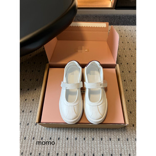 【Momo 春樹下】2026春夏新款休閑瑪麗珍小白鞋