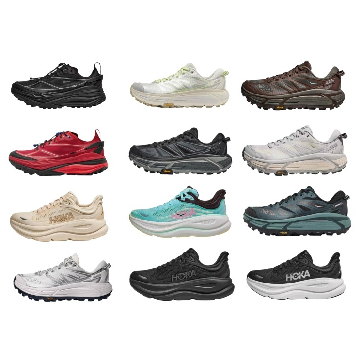 HOKA ONE ONE 新款 舒適柔軟 合成革 低幫休閒長跑跑步鞋 運動鞋 男女同款