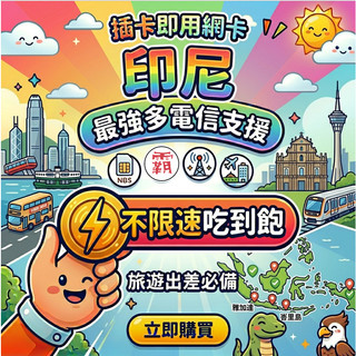 【印尼 SIM卡 5G 不降速】 上網絡卡 網路卡 印尼網絡卡 峇釐島 雅加達 印尼網絡卡 1GB【電話卡霸王】