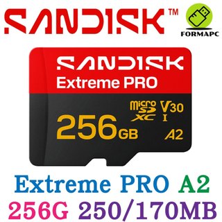 SanDisk Extreme Pro MicroSDXC 256G 256GB A2 U3 TF 250M 高速記憶卡