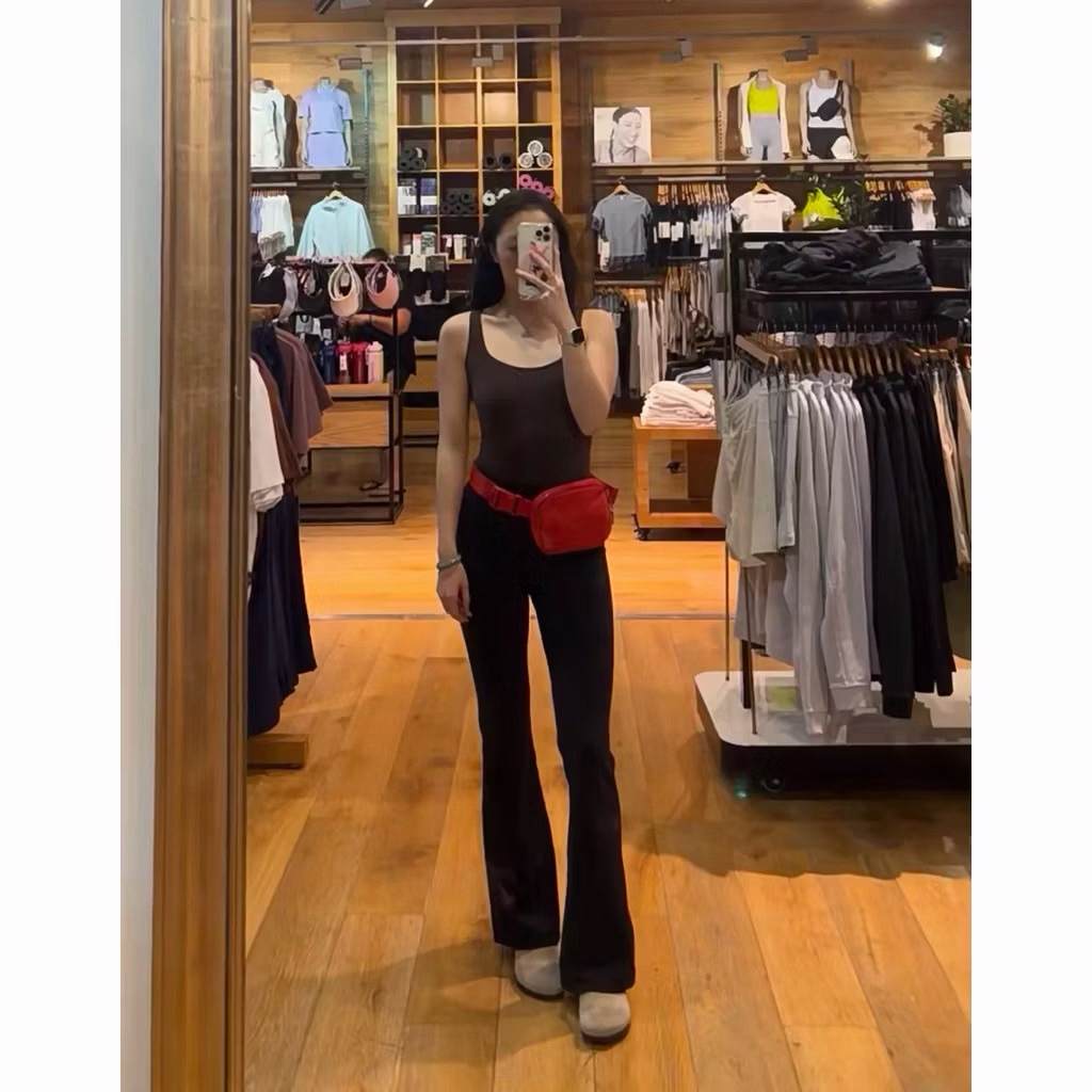 lululemon  groove黑色喇叭褲 尺寸：S