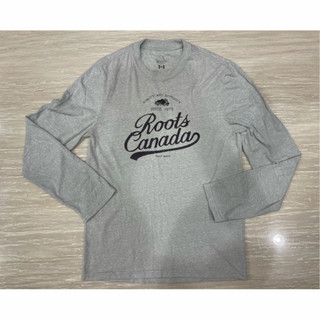 Roots 素面Logo長袖上衣（尺寸如圖）