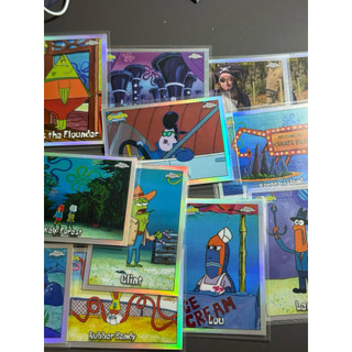 (銀亮、亮面）TOPPS CHROME 海綿寶寶卡 SPONGEBOB 都附贈卡膜&卡夾