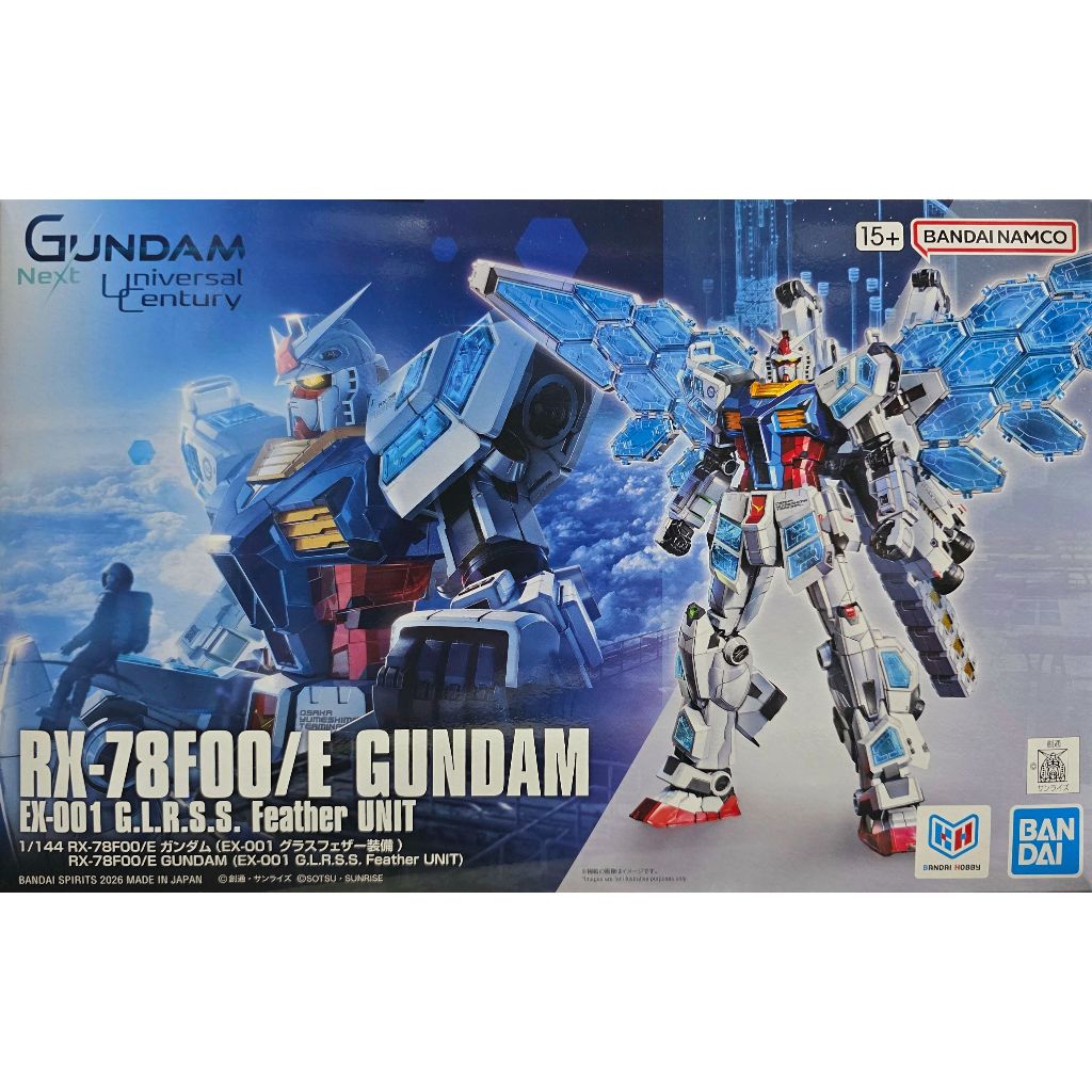 弘萬吉 BANDAI 1/144 RX-78F00/E 鋼彈 (EX-001 玻璃之翼裝備 璃羽裝備 貨號5073583