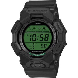 CASIO 卡西歐 G-SHOCK 經典黑與電光綠 10年電力大螢幕電子錶 學生錶 送禮 禮物 GD-010BEG-1