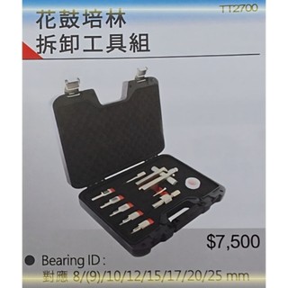 Tripeak EMA-TT-W002 花鼓培林拆卸工具組 花鼓培林拉拔提取套件組