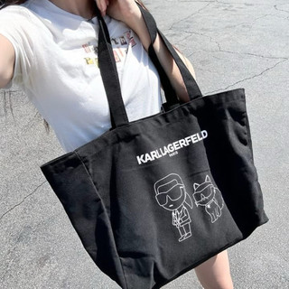 現貨🔥 🇺🇸Karl Lagerfeld卡爾老佛爺超可愛帆布購物袋 正品代購