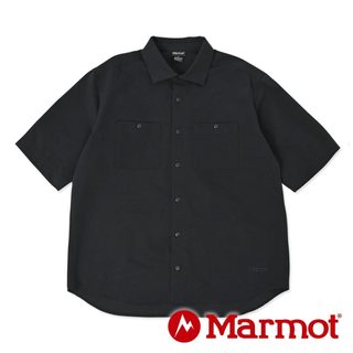 【Marmot】男DA 網眼透氣短袖襯衫『黑』MSH019 戶外 露營 登山 健行 休閒 時尚 出國 旅遊 短袖 襯衫