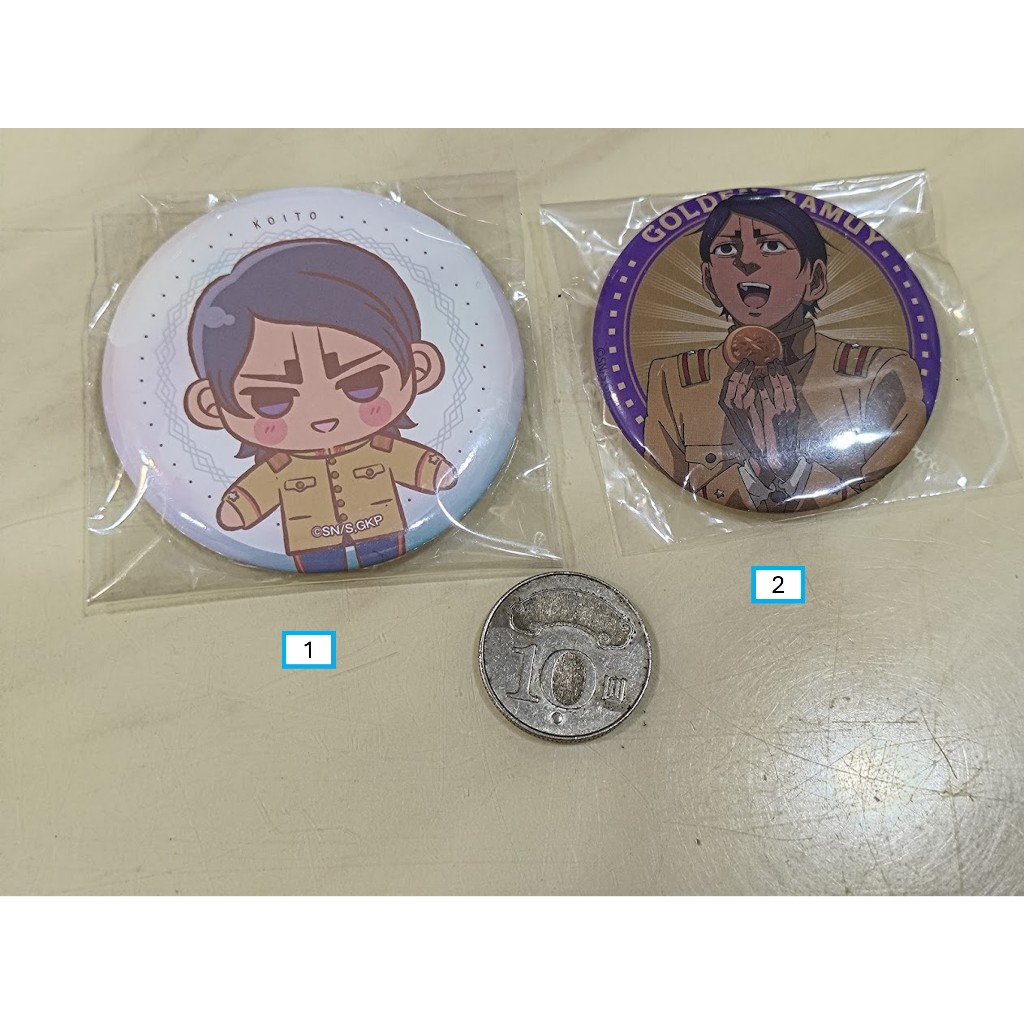 [睡睡蛙小池] 黃金神威 徽章 胸章 別針 鯉登音之進