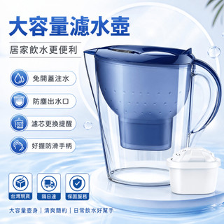 隔日達【BRITA適用淨水壺】居家飲水好幫手 大容量濾水壺 免開蓋快速注水 防塵出水口 防滑手柄 濾芯更換提醒