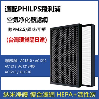 現貨適用Philips飛利浦 AC1213 AC1212 AC1210 HEPA活性碳濾網濾芯FY1410 FY1413