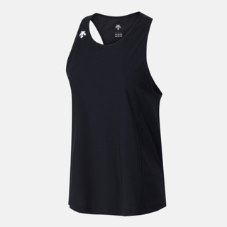 DESCENTE 迪桑特 背心 女 運動 慢跑 黑 SQ322RST72-BLK0