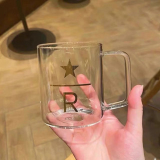 星巴克杯子/簡約高顏值355ml透明耐熱辦公案頭玻璃杯/清倉特價優惠