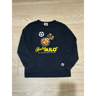 120cm / 日本購入 bape kids 黑色 上衣 二手 男童 女童