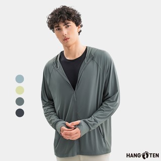【Hang Ten】男裝-冰沙針織防曬連帽外套(多色選)