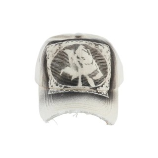 ENCLAVE LACE-LOOKED SPRAY PRINT "CUT-OFF" CAP | 白