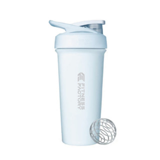 健身工廠xBlender Bottle-聯名搖搖杯/綿雲藍 杯身740ml 刻度590ml 食品級304不鏽鋼 大容量