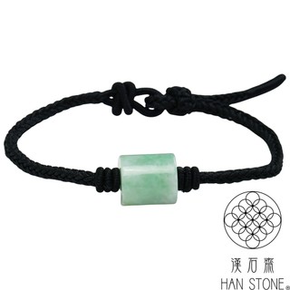 【漢石齋】天然翡翠A貨 路路通玉珠手繩 飄花種(12*12*13mm以上隨機出)