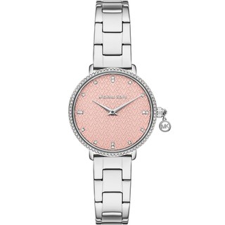 Michael Kors MK Pyper 紐約時尚晶鑽女錶-粉橘x銀/32mm MK7617 開學季禮物