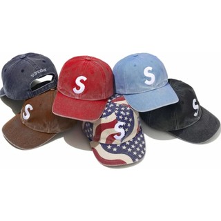 SUPREME PIGMENT COATED S 6-PANEL 水洗 六分割 帽 帽子 藍 紅 咖 美國 SS26H3