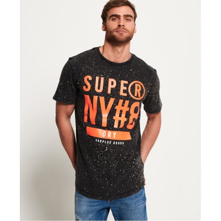 superdry 極度乾燥 灰雪花點 短袖 T恤 男 L碼