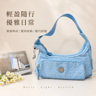現貨公司貨附發票Kipling 牛仔丹寧老花彎月包-KARIS S KPKI54553LL10OS