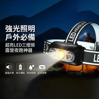 【🏆限時特價】輕便型頭燈 LED頭燈 工作頭燈 廣角 聚焦 露營燈 照明燈 登山 強光頭燈 1200mah 工作頭燈