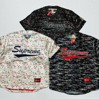全新限量免運26SS Supreme Floral Jacquard Baseball Jersey花卉棒球短袖球衣襯衫