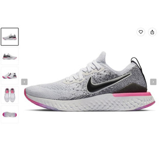 超新 絕版美品 NIKE EPIC REACT FLYKNIT2 黑白灰 漸層 慢跑 透氣 輕量 女 BQ8927-10