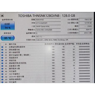 知飾家 二手良品 東芝 128GB M.2 SSD 固態硬碟