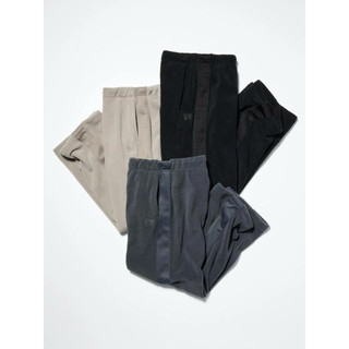 極新美品UNIQLO X NEEDLES 刷毛長褲 寬版直筒track pants