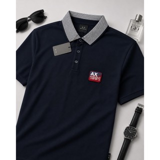 【良威精品】AX Armani Exchange 男款 POLO衫 條紋領 透氣 全新/美國代購/現貨/滿額免運