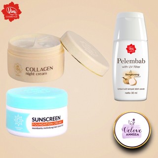 Viva Sunscreen UV Foundation Cream Muka Krim Wajah Pelembab