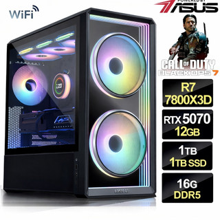 決勝時刻】全新 R7 7800X3D 水冷 華碩TUF WIFI 電競3扇 RTX5070 飆 16G 金牌 電腦 主機